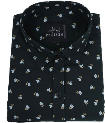 Liza Martin Men Printed Casual Dark Blue Shirt