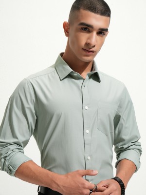 HIGHLANDER Men Solid Casual Green Shirt