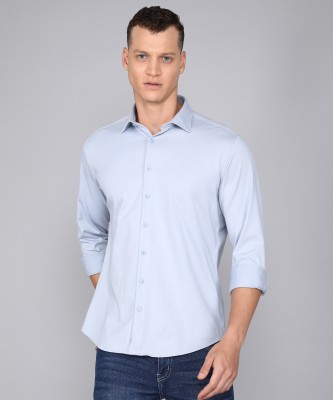 VAN HEUSEN Men Solid Formal Light Blue Shirt