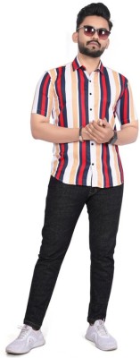 LUCAS FASHION Men Striped Casual Multicolor Shirt