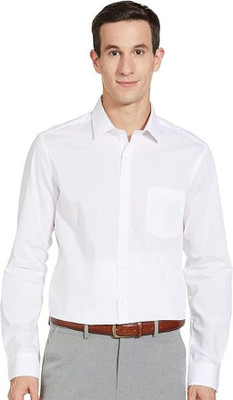 Vastra Men Solid Casual White Shirt