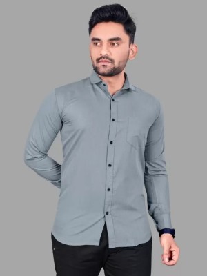 Vuon fab Men Solid Formal Grey Shirt