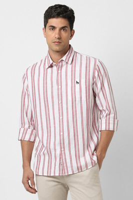 VAN HEUSEN Men Striped Casual White Shirt