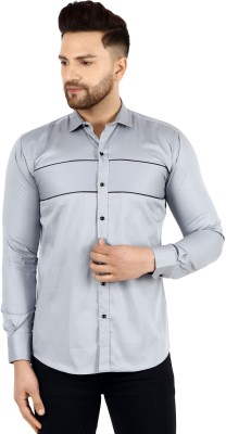 METRONAUT Men Solid Casual Silver Shirt