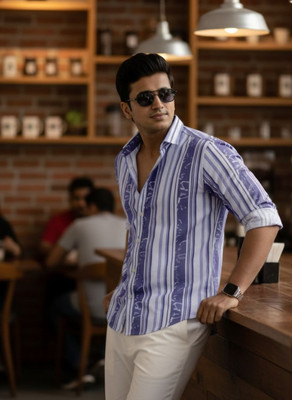 INDICLUB Men Self Design Casual Multicolor Shirt
