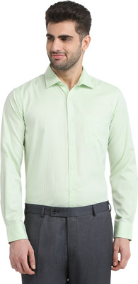 PARK AVENUE Men Self Design Formal Green Shirt