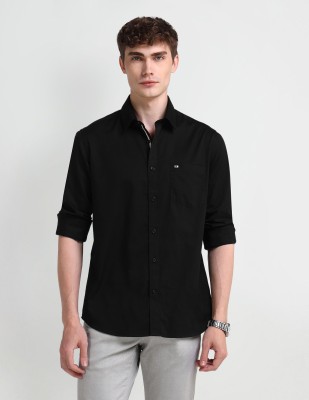 Arrow Sport Men Solid Casual Black Shirt