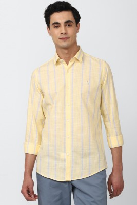 Simon Carter London Men Checkered Casual Yellow, Blue Shirt