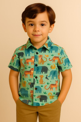Janmangal Creation Boys Striped Casual Multicolor Shirt