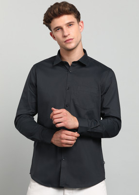 INTEGRITI Men Solid Casual Dark Green Shirt