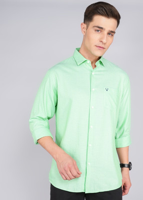 Allen Solly Men Solid Casual Green Shirt
