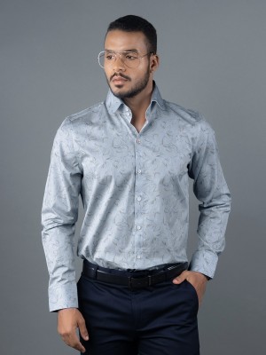 LOUIS STITCH Men Printed Lounge Wear Blue Shirt