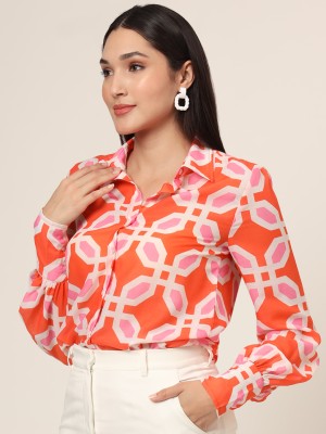 AMSWAN Women Printed Casual Multicolor Shirt