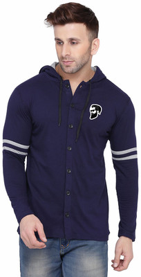 Trendfull Men Solid Casual Dark Blue Shirt