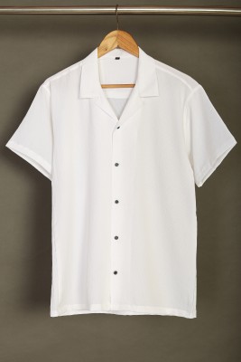 Zaikal creation Men Solid Casual White Shirt