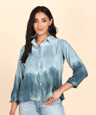 maaesa Women Dyed/Ombre Casual Multicolor Shirt