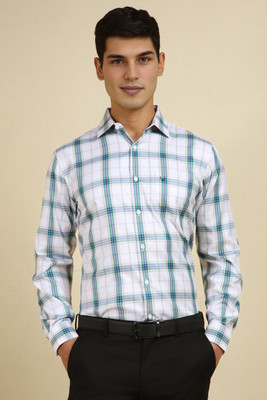 Allen Solly Men Checkered Formal White Shirt