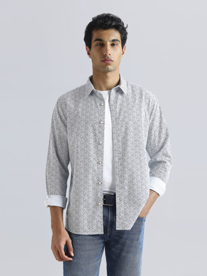 Pepe Jeans Men Printed Casual Grey Shirt