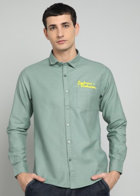 KILLER Men Solid Casual Light Green Shirt