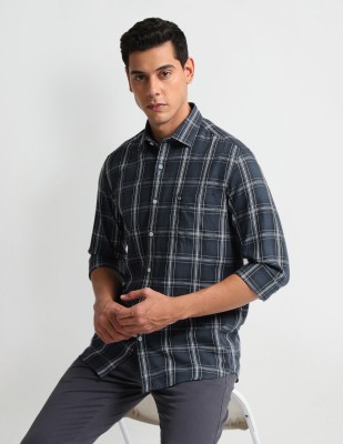 Arrow Sport Men Checkered Formal Grey Shirt