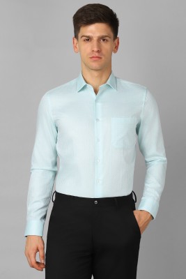 LOUIS PHILIPPE Men Self Design Formal Light Blue Shirt