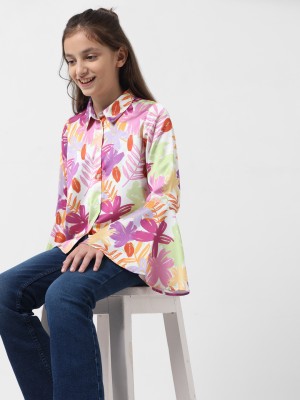 VERO MODA Girls Printed Casual Multicolor Shirt