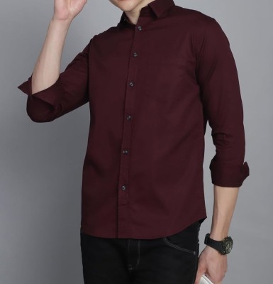 MITTAL GARMENTSS Men Self Design Casual Maroon Shirt