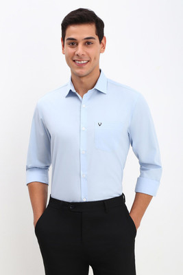 Allen Solly Men Solid Formal Blue Shirt