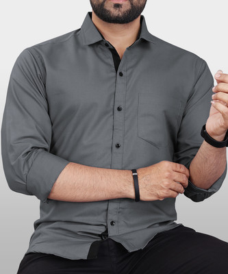 METRONAUT Men Solid Casual Grey Shirt