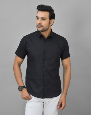 Dargon Men Solid Casual Light Blue Shirt