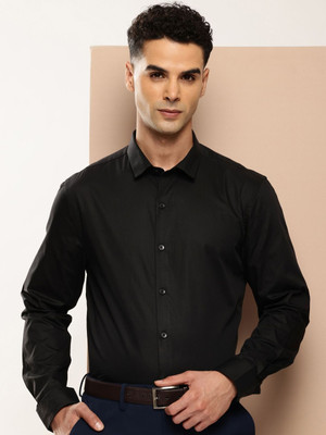 INVICTUS Men Solid Formal Black Shirt