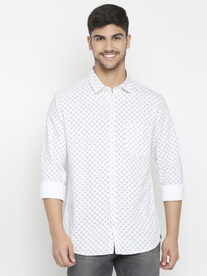 Spykar Men Printed Casual White Shirt