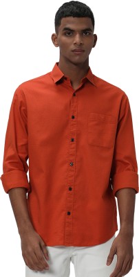 MUFTI Men Solid Casual Orange Shirt