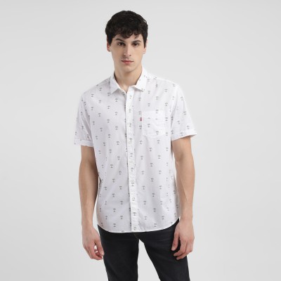 LEVI'S Men Printed Casual White Shirt