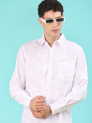 V-MART Men Printed Casual Pink Shirt