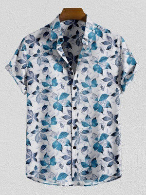 Arth Enterprise Men Printed Casual Blue Shirt