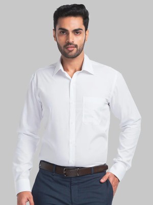 PARK AVENUE Men Solid Casual White Shirt