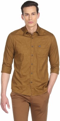 Arrow Sport Men Printed Casual Beige Shirt