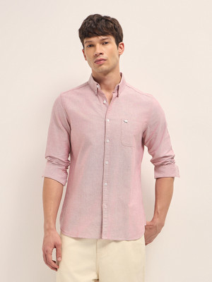 THE BEAR HOUSE Men Solid Casual Red Shirt