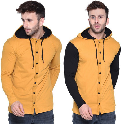 GEUM Men Solid Casual Multicolor Shirt(Pack of 2)