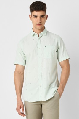 VAN HEUSEN Men Printed Casual Green Shirt