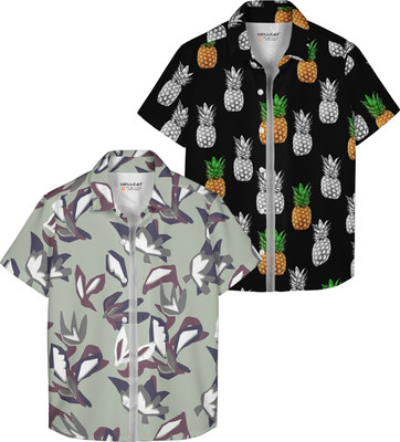 Hellcat Boys Animal Print, Floral Print Casual Multicolor Shirt(Pack of 2)