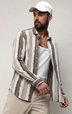 INDICLUB Men Self Design Formal Multicolor Shirt