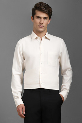 LOUIS PHILIPPE Men Printed Formal Beige Shirt
