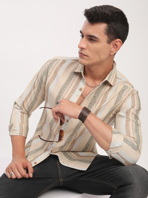 VASTRADO Men Striped Casual Multicolor Shirt