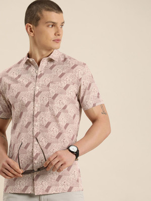 Moda Rapido Men Printed Casual White Shirt