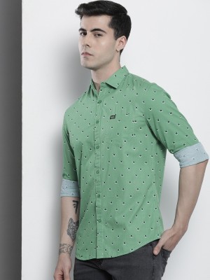 The Indian Garage Co. Men Printed Casual Green Shirt