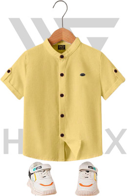 HG TAX Boys Solid Casual Yellow Shirt
