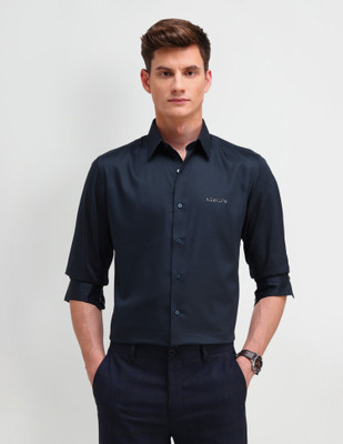 Arrow Newyork Men Solid Formal Blue Shirt