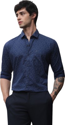 Klub Fox Men Printed Casual Blue Shirt